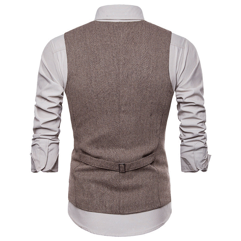 sanyamk KB New Arrival Dress Vests For Men Slim Fit Mens Suit Vest Male Waistcoat Gilet Homme Casual Sleeveless Formal Business Jacket