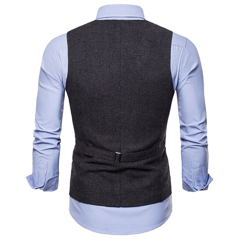 sanyamk KB New Arrival Dress Vests For Men Slim Fit Mens Suit Vest Male Waistcoat Gilet Homme Casual Sleeveless Formal Business Jacket