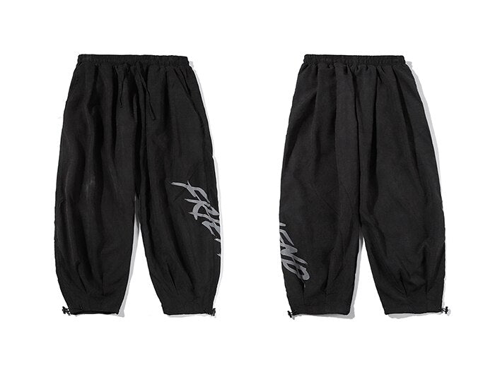 Bonsir Harem Cargo Baggy Pants Joggers Men Hip Hop Casual Pants Summer Graffiti Fashion Streetwear Harajuku Loose Trousers