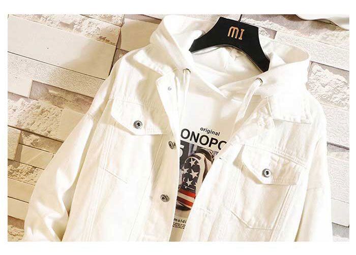 sanyamk Men Fashion Denim Jacket Plus Size M-5XL Loose Baggy Jeans Coat Japan Style Streetwear Casual Cowboy Jacket Men Clothing