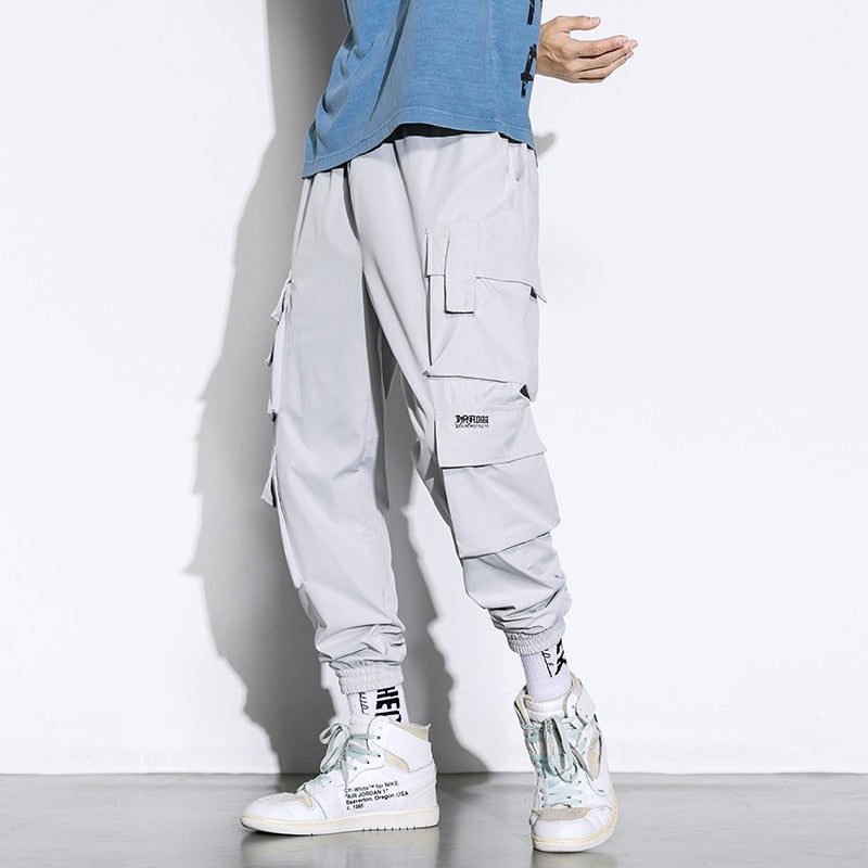 sanyamk New Streetwear Men's Multi Pockets Cargo Harem Pants Hip Hop Casual Male Track Pants Joggers Trousers Harajuku Men Pants