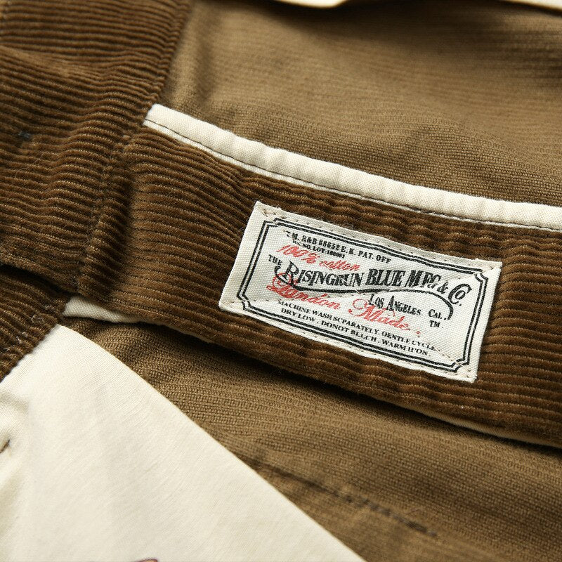sanyamk New Man's Straight Pants Corduroy Japanese Mid Waist Zipper Trend Vintage Solid Color Loose Casual Mens Wide Leg Trousers
