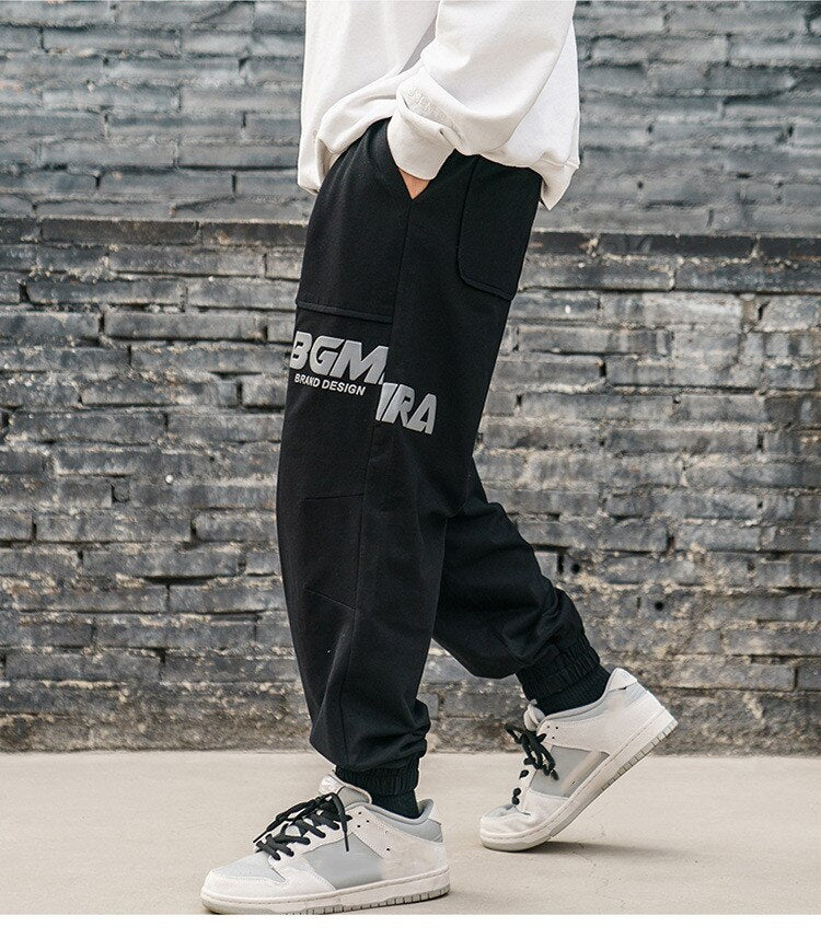 sanyamk Knit Pants Men Spring New Loose Casual Sweatpants Ami Khaki Cotton Trousers Men Offset Print Joggers Portswear Tracksuit
