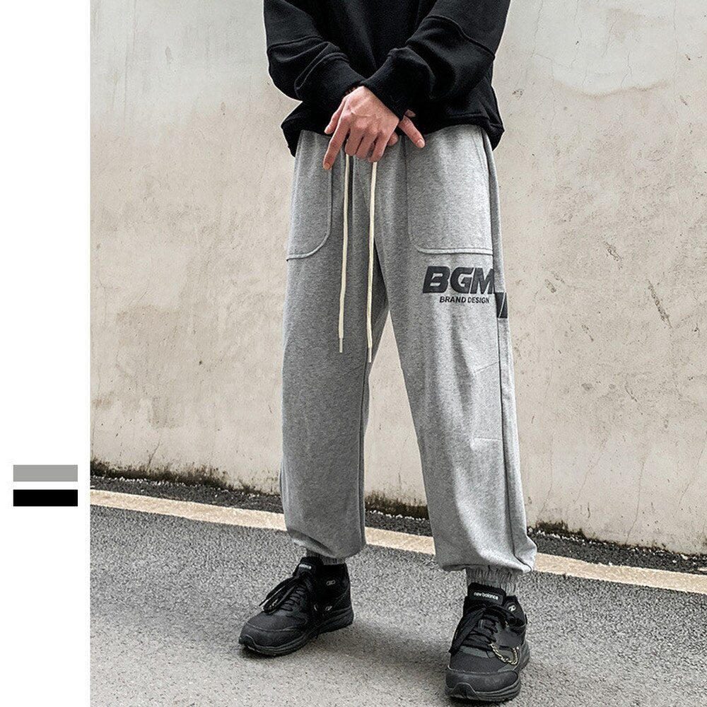 sanyamk Knit Pants Men Spring New Loose Casual Sweatpants Ami Khaki Cotton Trousers Men Offset Print Joggers Portswear Tracksuit