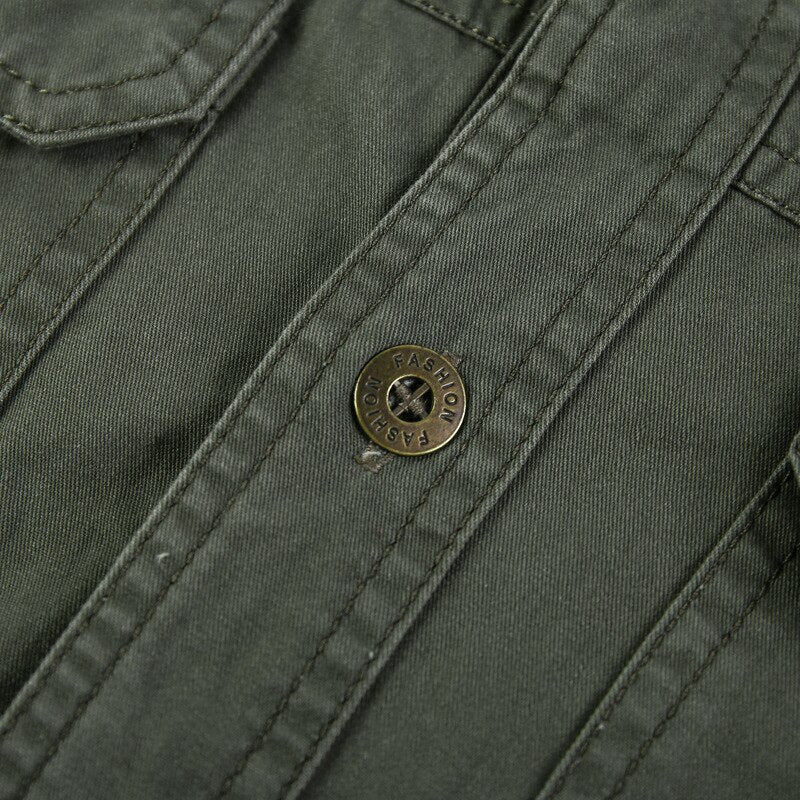 sanyamk Autumn Men Washing Shirts Military Style Casual Cargo Cotton Chic Pocket Tracksuit Simple Solid Color Long Sleeve Clothing