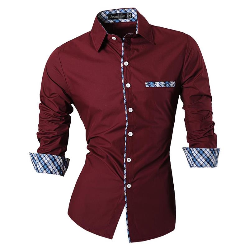 sanyamk Jeansian Men's Casual Dress Shirts Fashion Desinger Stylish Long Sleeve Slim Fit 8371 Black2