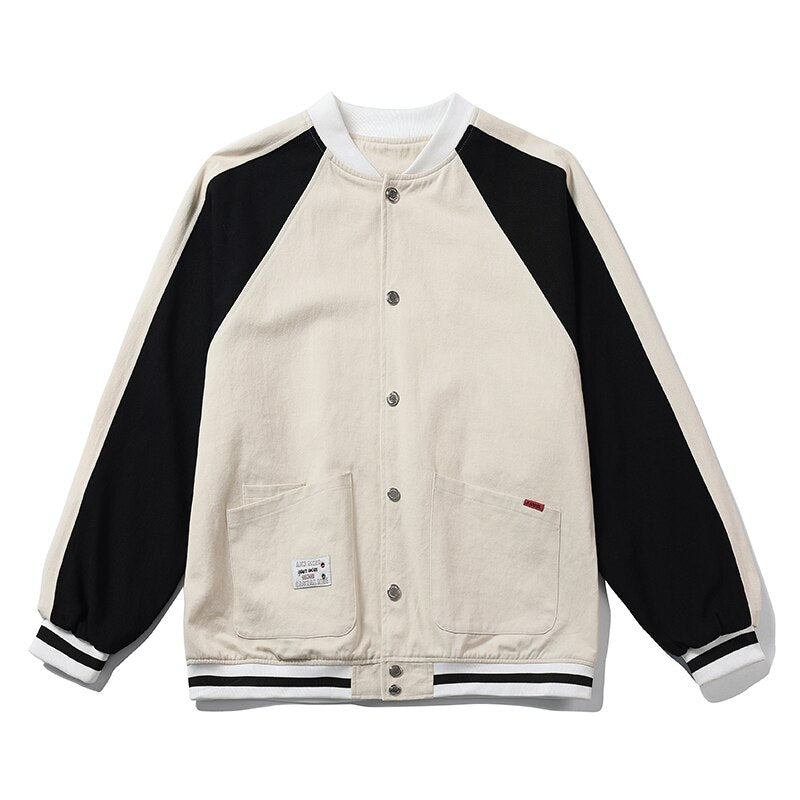 Bonsir Mens Fashion Baseball Jackets Coats New Men's Casual Streetwear Bomber Jacket Big Pockets Autumn Men Outdoor Clothes