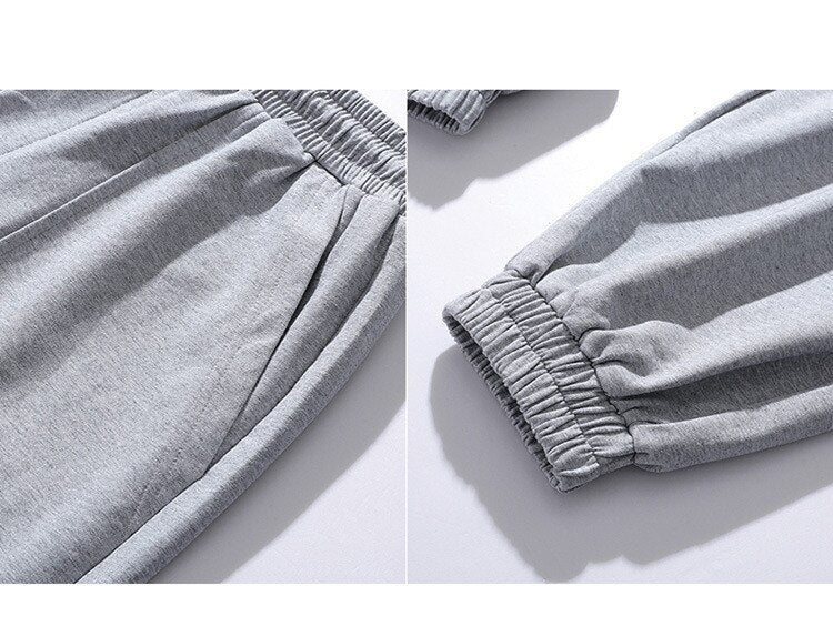 sanyamk Knit Pants Men Spring New Loose Casual Sweatpants Ami Khaki Cotton Trousers Men Offset Print Joggers Portswear Tracksuit