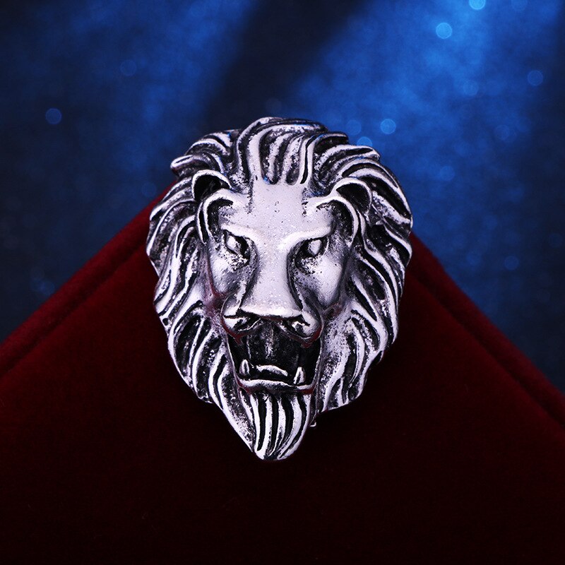 New Retro Animal Lion Head Brooch Fashion Men's Suit Shirt Collar Pin Needle Badge Lapel Pins and Brooches Jewelry Accessories
