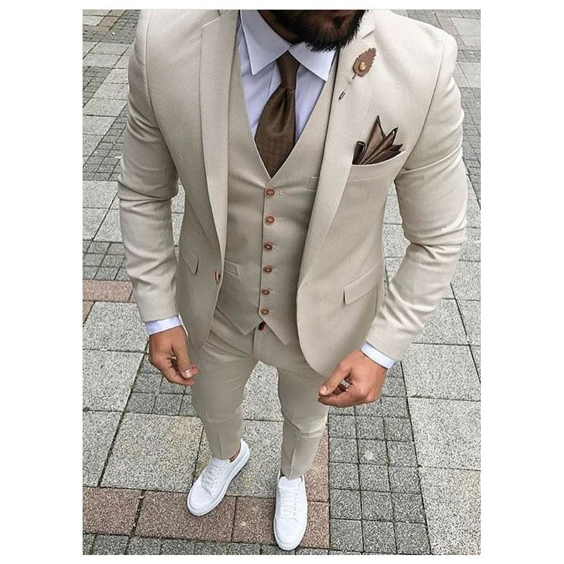 sanyamk Custom Made Men Suits Olive Green Groom Tuxedos Notch Lapel Groomsmen Wedding Best Man 3 Pieces ( Jacket+Pants+Vest+Tie ) C894