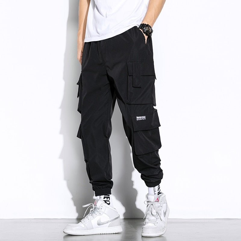 sanyamk New Streetwear Men's Multi Pockets Cargo Harem Pants Hip Hop Casual Male Track Pants Joggers Trousers Harajuku Men Pants