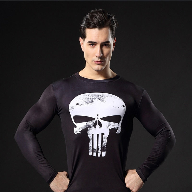 sanyamk Gym New Men's Compression Set Running Tights Workout Fitness Training Tracksuit Long Sleeves Shirts Sports Suits Rashgard Kit