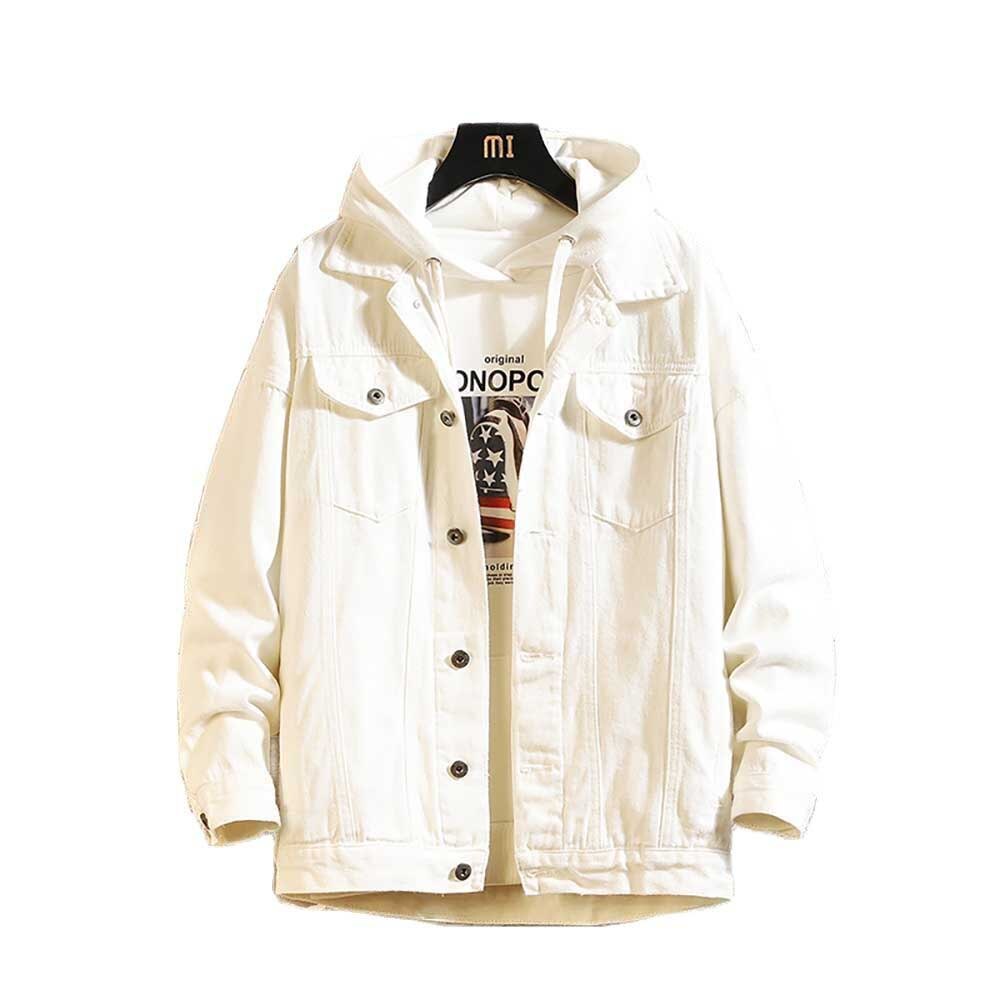 sanyamk Men Fashion Denim Jacket Plus Size M-5XL Loose Baggy Jeans Coat Japan Style Streetwear Casual Cowboy Jacket Men Clothing