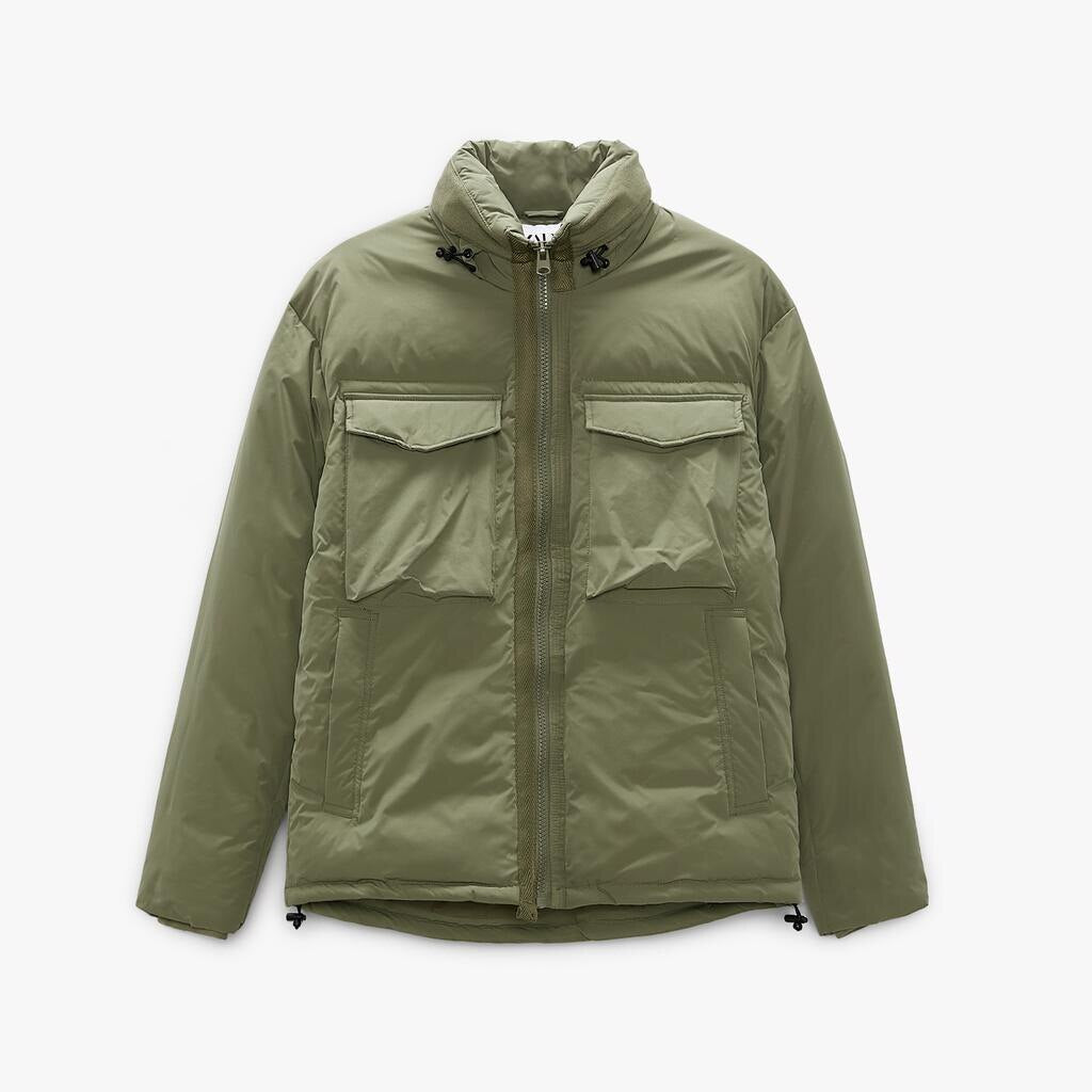 sanyamk Men's Cargo Cotton Jacket Big Pocket Warm Solid Color Coats Fashion Windproof Outwear For Male
