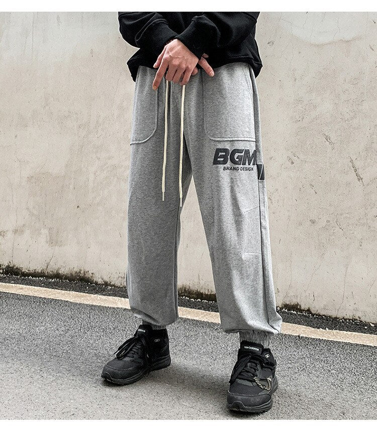 sanyamk Knit Pants Men Spring New Loose Casual Sweatpants Ami Khaki Cotton Trousers Men Offset Print Joggers Portswear Tracksuit