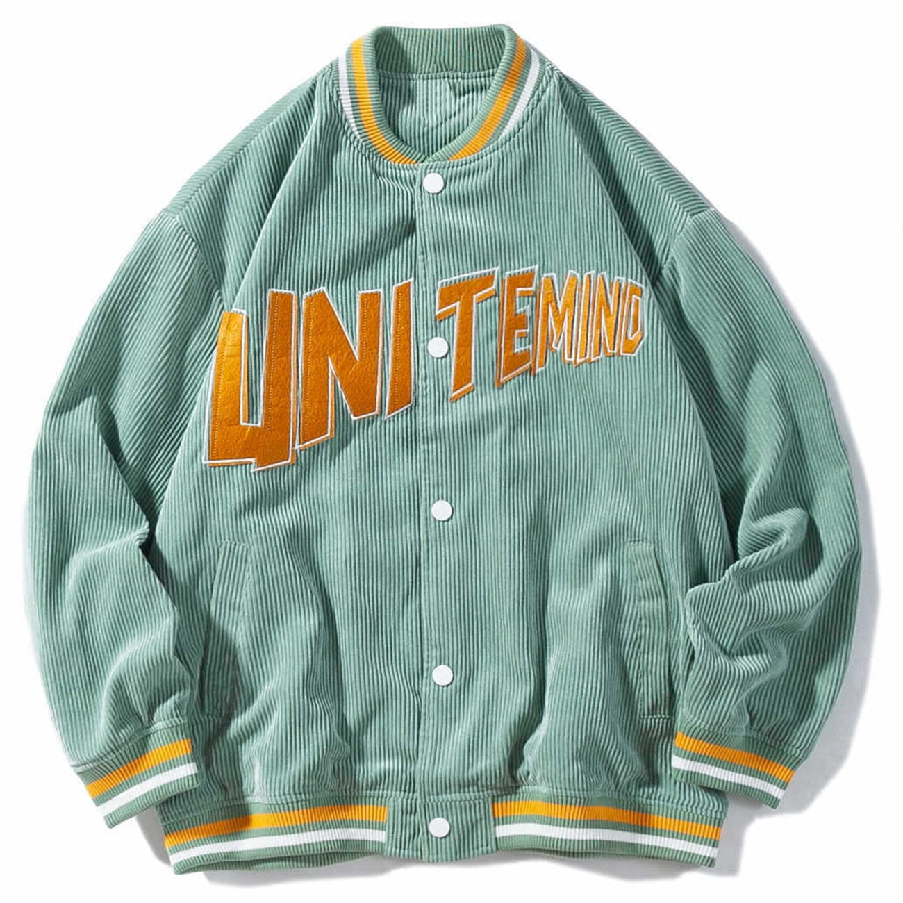 Bonsir Streetwear Corduroy Baseball Jacket Coat Uniform Men Letter Embroidery Loose Bomber Jacket College Hip Hop Outwear Tops