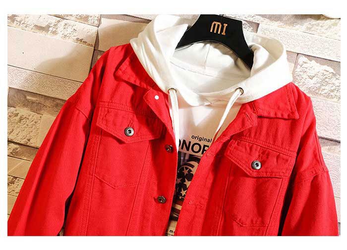 sanyamk Men Fashion Denim Jacket Plus Size M-5XL Loose Baggy Jeans Coat Japan Style Streetwear Casual Cowboy Jacket Men Clothing