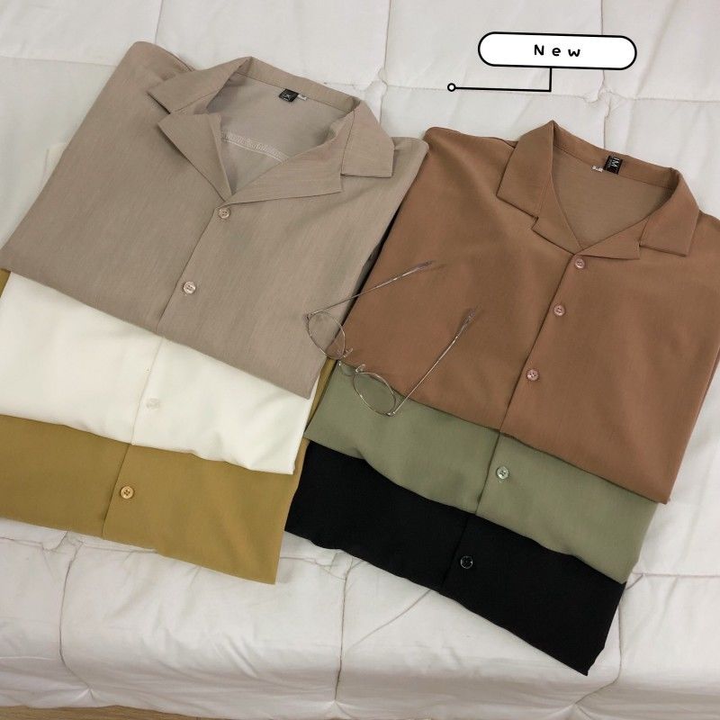 Men's Suit Collar 6-color Coats Long Sleeve Loose Hawaiian Shirt Camisa Masculina Streetwear Fashion Social Shirts M-2XL
