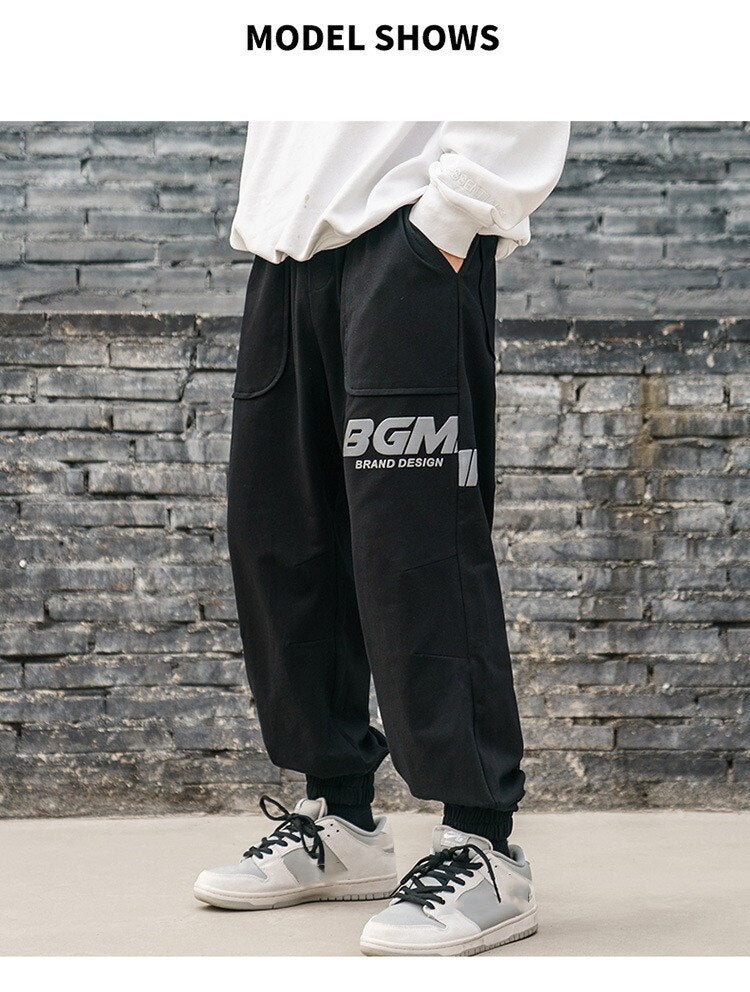 sanyamk Knit Pants Men Spring New Loose Casual Sweatpants Ami Khaki Cotton Trousers Men Offset Print Joggers Portswear Tracksuit