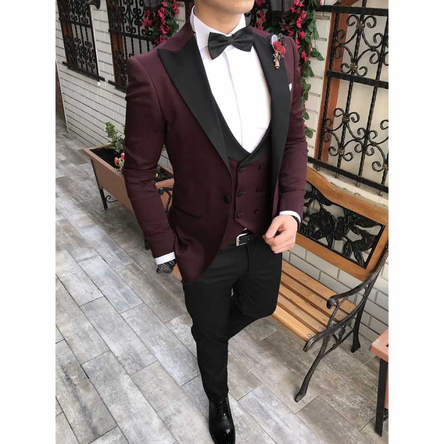 sanyamk Custom Made Men Suits Olive Green Groom Tuxedos Notch Lapel Groomsmen Wedding Best Man 3 Pieces ( Jacket+Pants+Vest+Tie ) C894