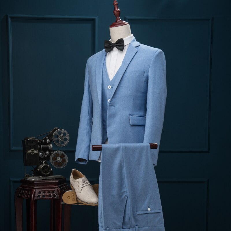 sanyamk High Quality Groom Tuxedo 13 Styles Groomsmen Notch Lapel Wedding/Dinner Suits Best Man Bridegroom (Jacket+PantsVest)B362
