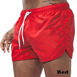 sanyamk Solid Color Summer Quick-Drying Shorts Printed Swimsuit Beach Casual Fitness Clothing Men's Bottom Vacation