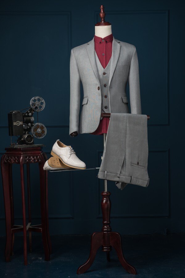 sanyamk High Quality Groom Tuxedo 13 Styles Groomsmen Notch Lapel Wedding/Dinner Suits Best Man Bridegroom (Jacket+PantsVest)B362