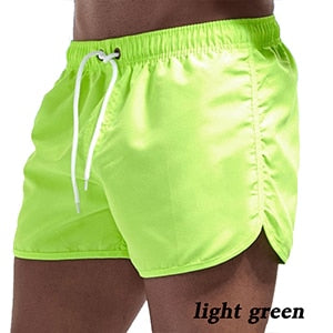 sanyamk Solid Color Summer Quick-Drying Shorts Printed Swimsuit Beach Casual Fitness Clothing Men's Bottom Vacation