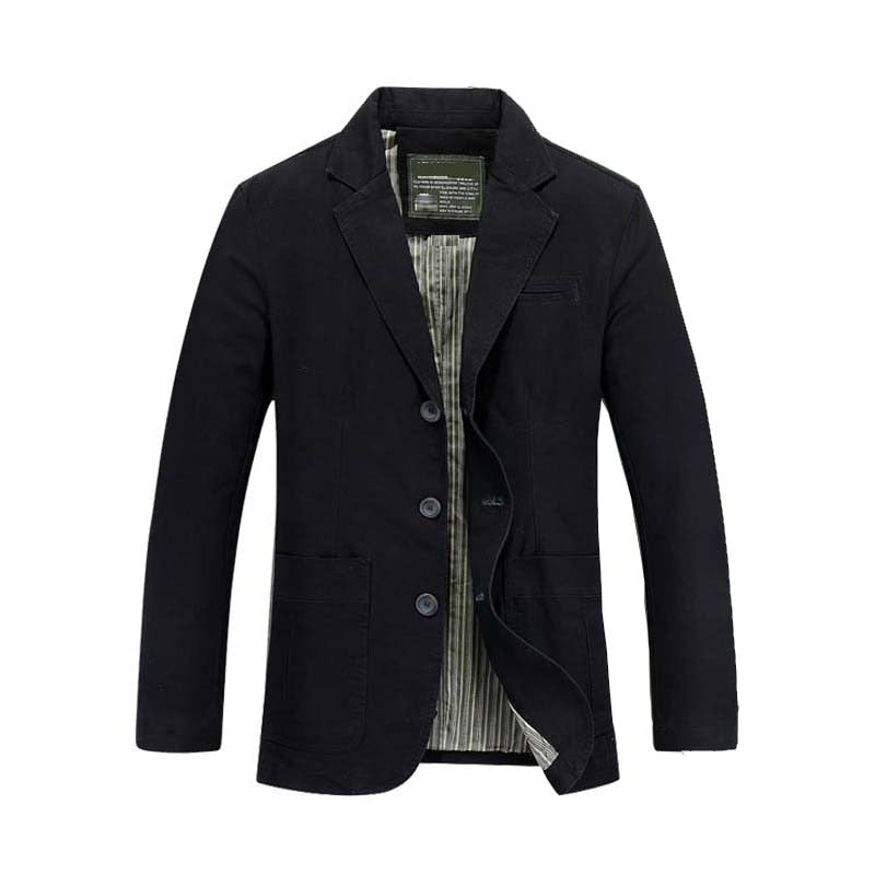sanyamk Fashion Men Blazer Jacket Cotton Coat Casual Blazer Suits Military Style New Brand Man Clothing Plus Size M-4XL
