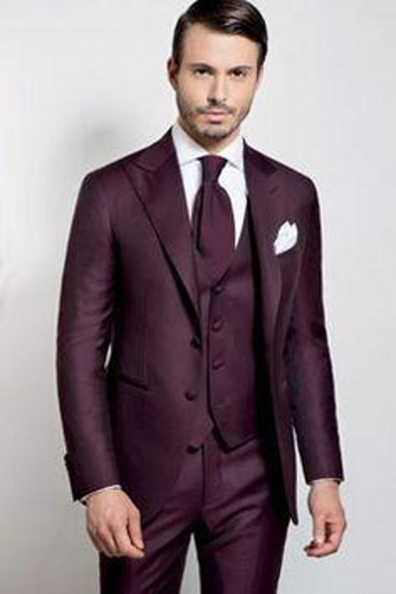 sanyamk Custom Made Groomsmen Champagne Groom Tuxedos Notch Lapel Men Suits Wedding Best Man Blazer ( Jacket+Pants Tie+Vest ) C418