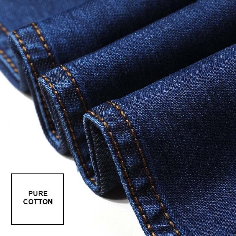 sanyamk 4 Season Men Fashion Jeans Pants Straight Loose Baggy Harem Denim Pants Casual Cotton Trousers Wide Leg Blue Plus Size 28-48