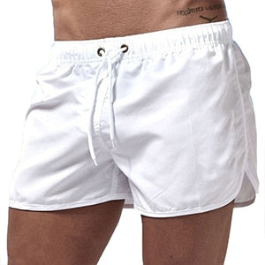 sanyamk Solid Color Summer Quick-Drying Shorts Printed Swimsuit Beach Casual Fitness Clothing Men's Bottom Vacation