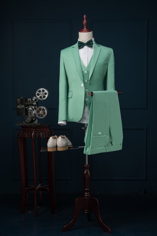 sanyamk High Quality Groom Tuxedo 13 Styles Groomsmen Notch Lapel Wedding/Dinner Suits Best Man Bridegroom (Jacket+PantsVest)B362