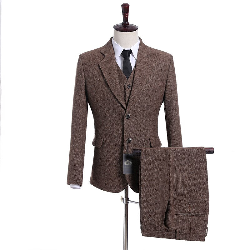 sanyamk Custom Made Groomsmen Notch Lapel Groom Tuxedos Side Vent Men Suits Wedding Best Man Blazer ( Jacket+Pants+Tie+Vest ) C154
