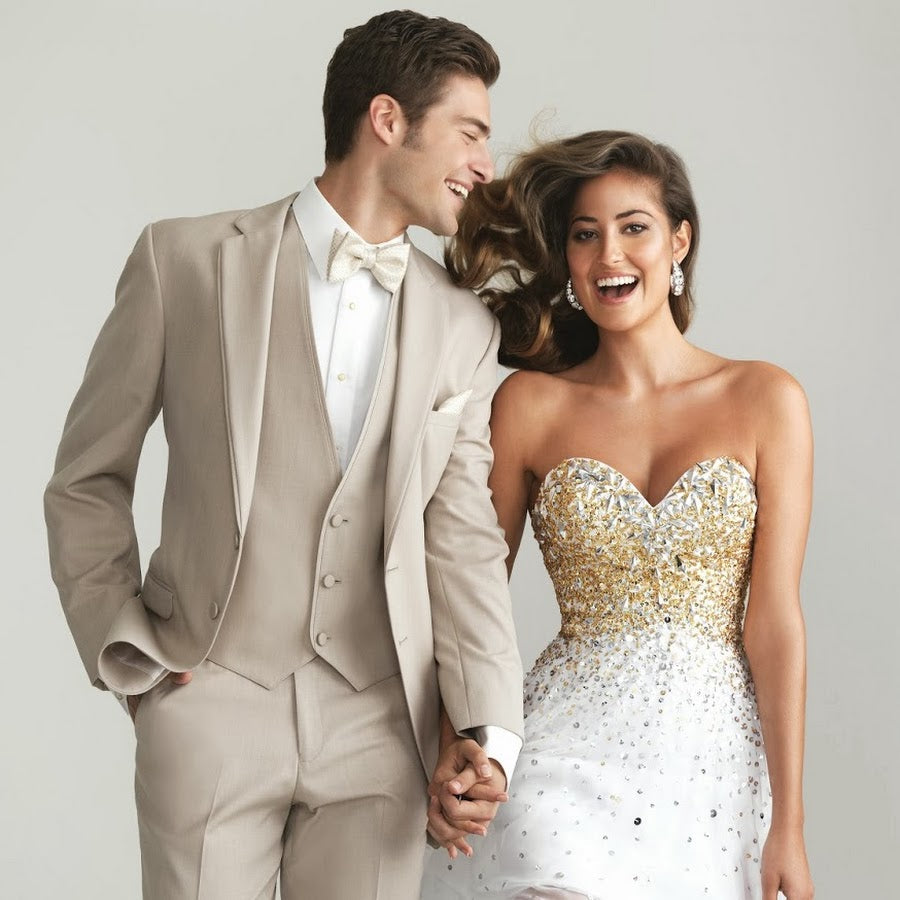 sanyamk Custom Made Groomsmen Champagne Groom Tuxedos Notch Lapel Men Suits Wedding Best Man Blazer ( Jacket+Pants Tie+Vest ) C418