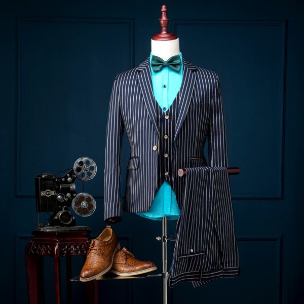 sanyamk High Quality Groom Tuxedo 13 Styles Groomsmen Notch Lapel Wedding/Dinner Suits Best Man Bridegroom (Jacket+PantsVest)B362