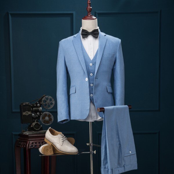 sanyamk High Quality Groom Tuxedo 13 Styles Groomsmen Notch Lapel Wedding/Dinner Suits Best Man Bridegroom (Jacket+PantsVest)B362