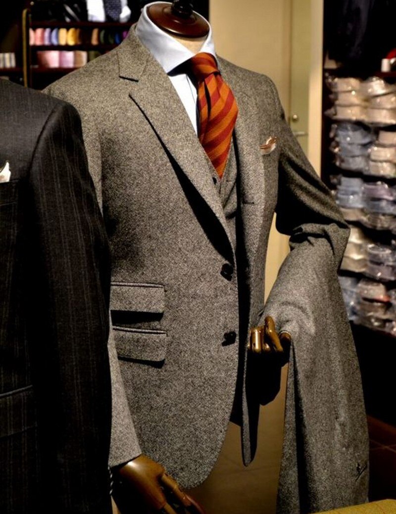sanyamk Custom Made Groomsmen Notch Lapel Groom Tuxedos Side Vent Men Suits Wedding Best Man Blazer ( Jacket+Pants+Tie+Vest ) C154