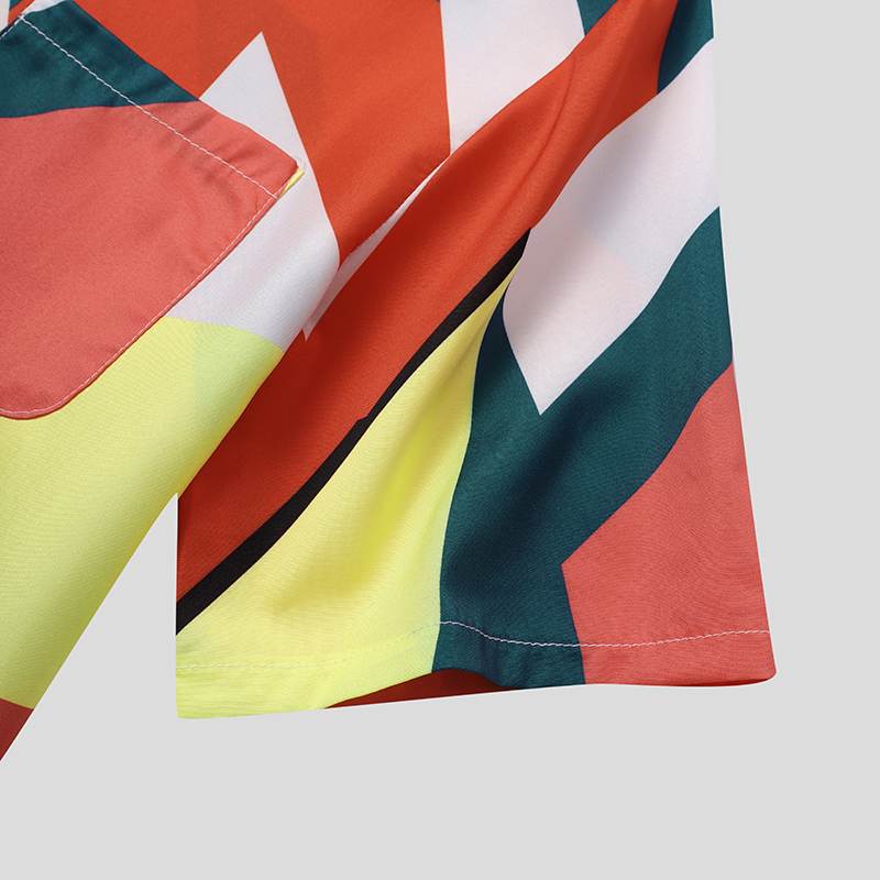 sanyamk trendy mens fashion mens summer outfits dope outfits mens street style mens spring fashion aesthetic outfits Printed Men Sets Streetwear Short Sleeve Lapel Shirt Casual Short Fashion Beach Men Hawaiian Suit 2 Pieces INCERUN 7