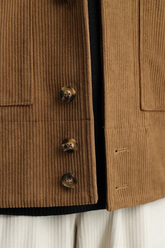 sanyamk Spring Autumn New Corduroy Casual Jacket Men's Retro All-match Student Korean Style Trendy Coat Men's Youth Outwear Black