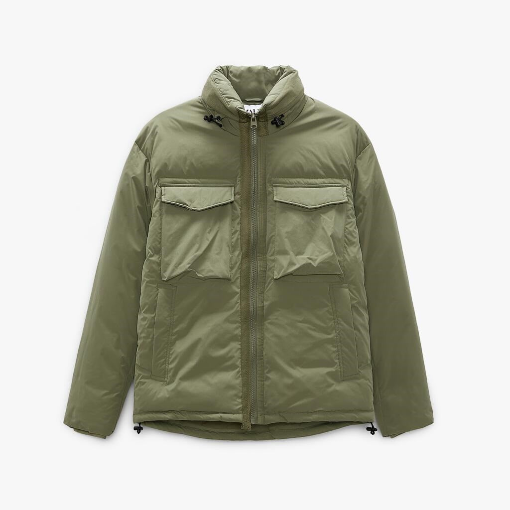 sanyamk Men's Cargo Cotton Jacket Big Pocket Warm Solid Color Coats Fashion Windproof Outwear For Male