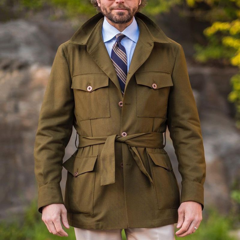 Bonsir Vintage Turn-down Collar Buttoned Jackets Mens Casual Solid Color Trench Outerwear Autumn Winter Men Fashion Lace-up Coats