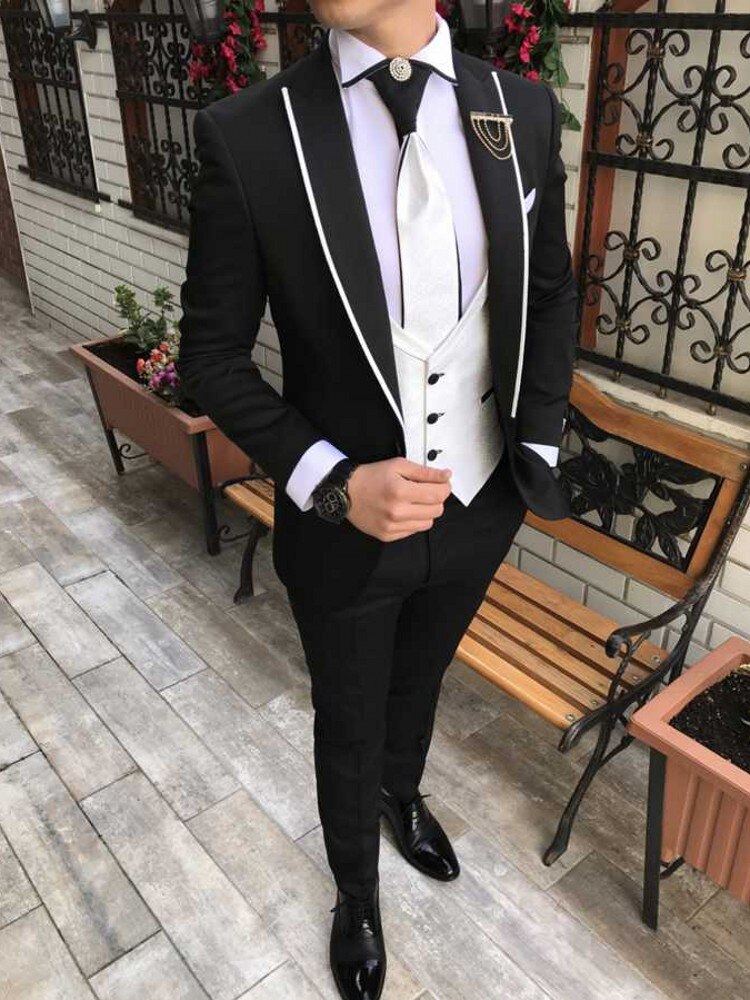 sanyamk Custom Made Men Suits Olive Green Groom Tuxedos Notch Lapel Groomsmen Wedding Best Man 3 Pieces ( Jacket+Pants+Vest+Tie ) C894