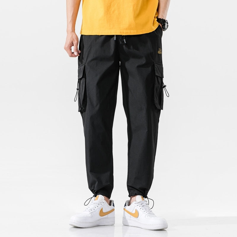 sanyamk New Streetwear Men's Multi Pockets Cargo Harem Pants Hip Hop Casual Male Track Pants Joggers Trousers Harajuku Men Pants