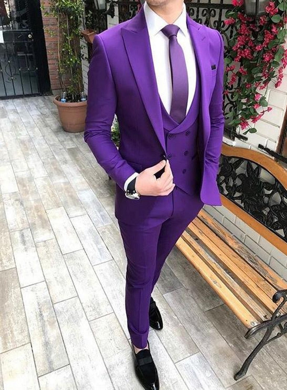 sanyamk Custom Made Men Suits Olive Green Groom Tuxedos Notch Lapel Groomsmen Wedding Best Man 3 Pieces ( Jacket+Pants+Vest+Tie ) C894