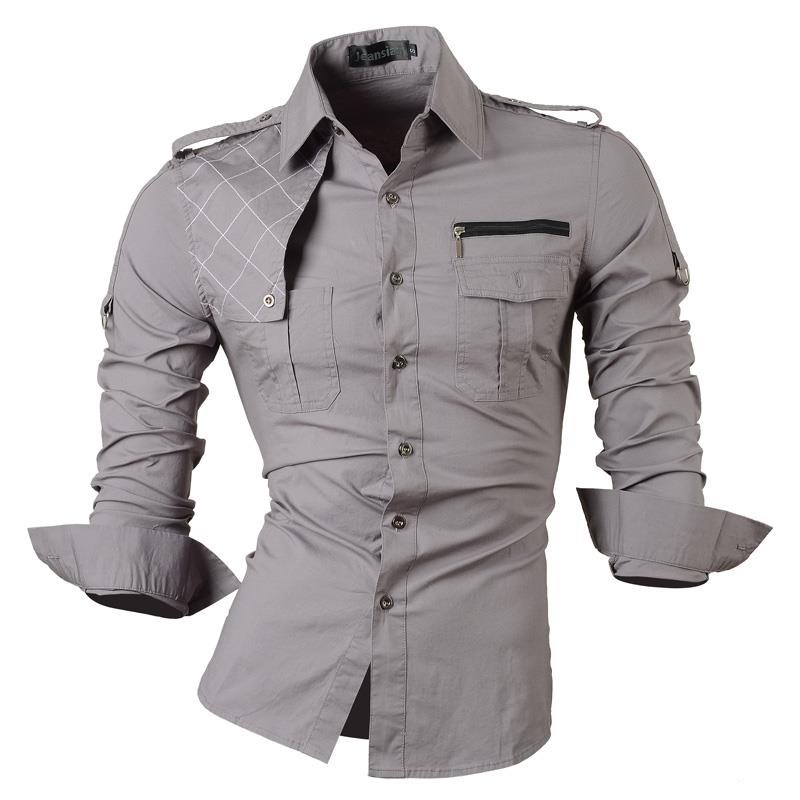 sanyamk Jeansian Men's Casual Dress Shirts Fashion Desinger Stylish Long Sleeve Slim Fit 8371 Black2