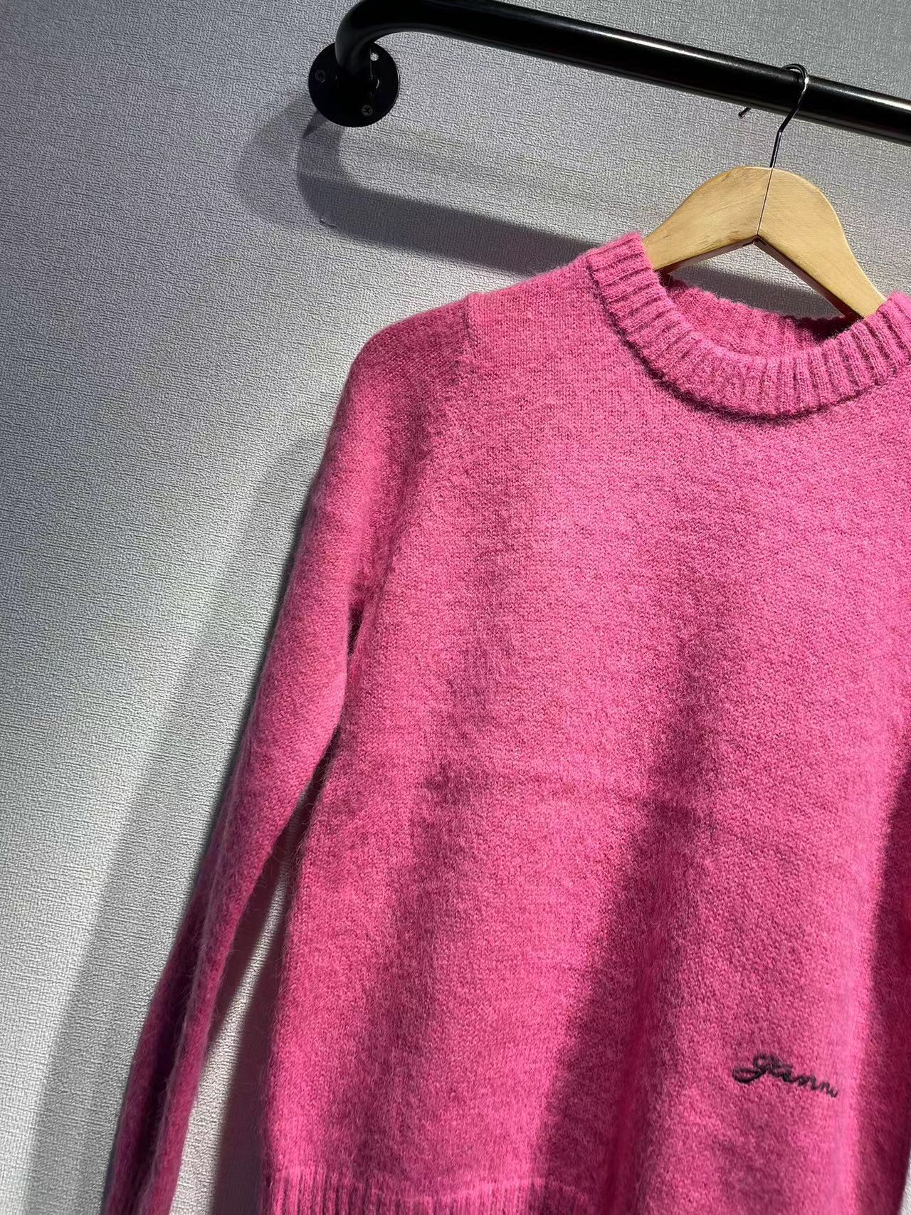 2025 Cross-border Nordic GA 24 spring and summer new round neck embroidered wool blended casual pullover knitted sweater 31644