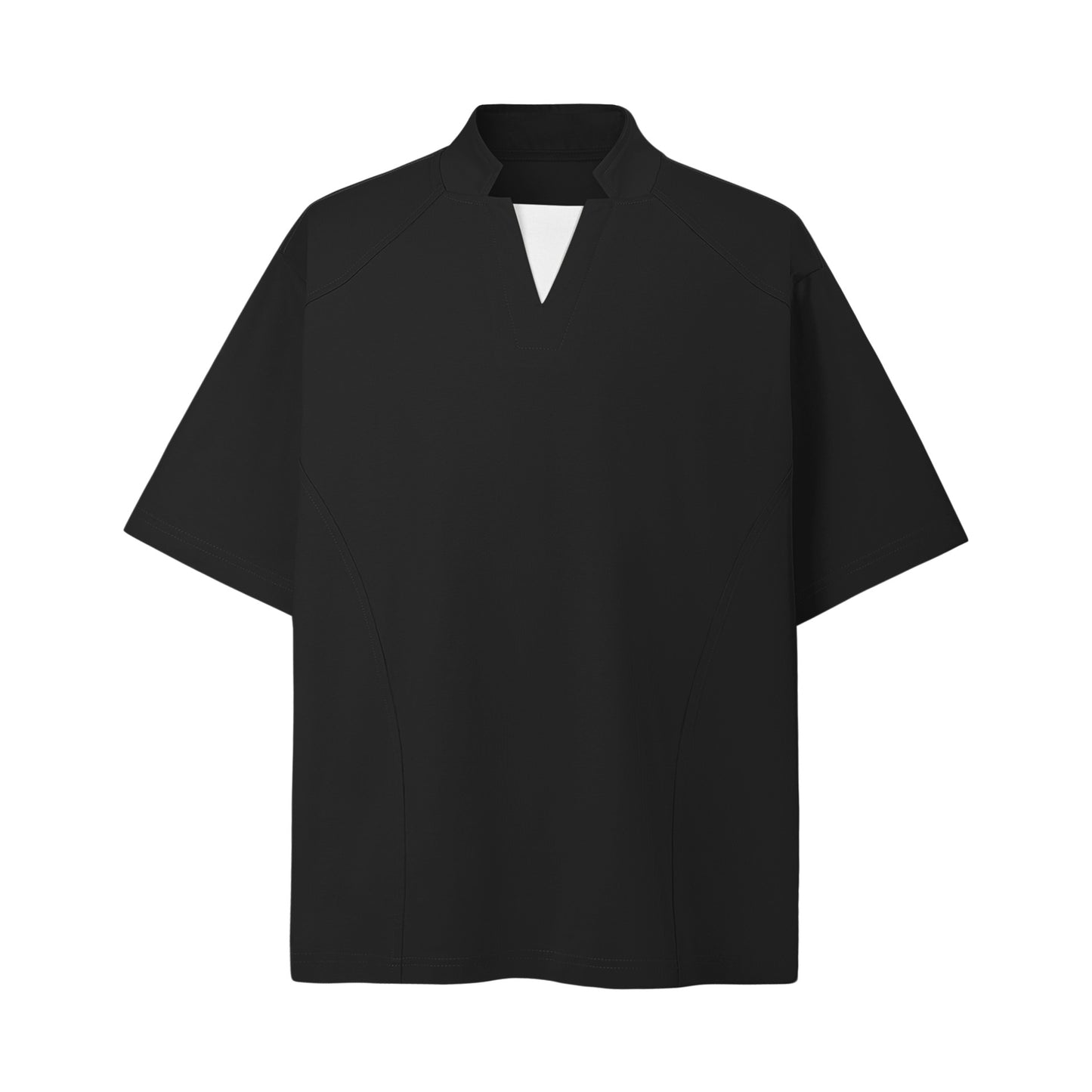 2025 9652 2025n 2025 Summer Neutral Premium Sense Fake Two Pieces Retro Deconstruction Design Men's Premium Sense Short Sleeve T-Shirt