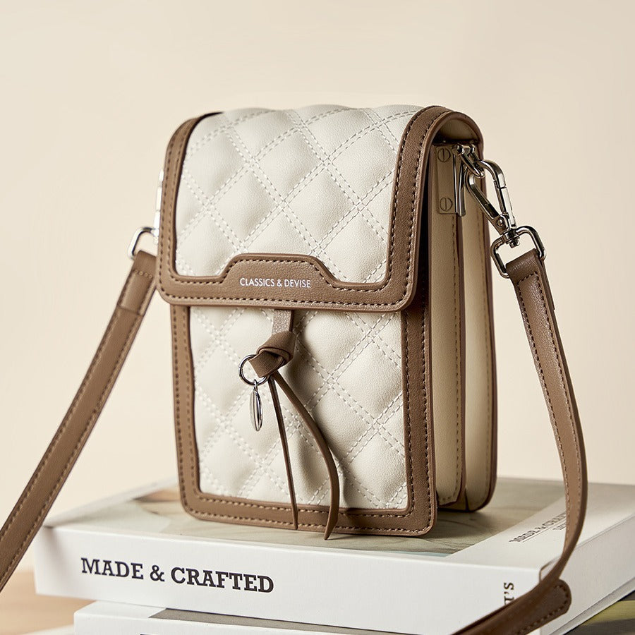 2025 Versatile mobile phone bag popular spring and summer new leather women's bag lightweight mini shoulder messenger bag