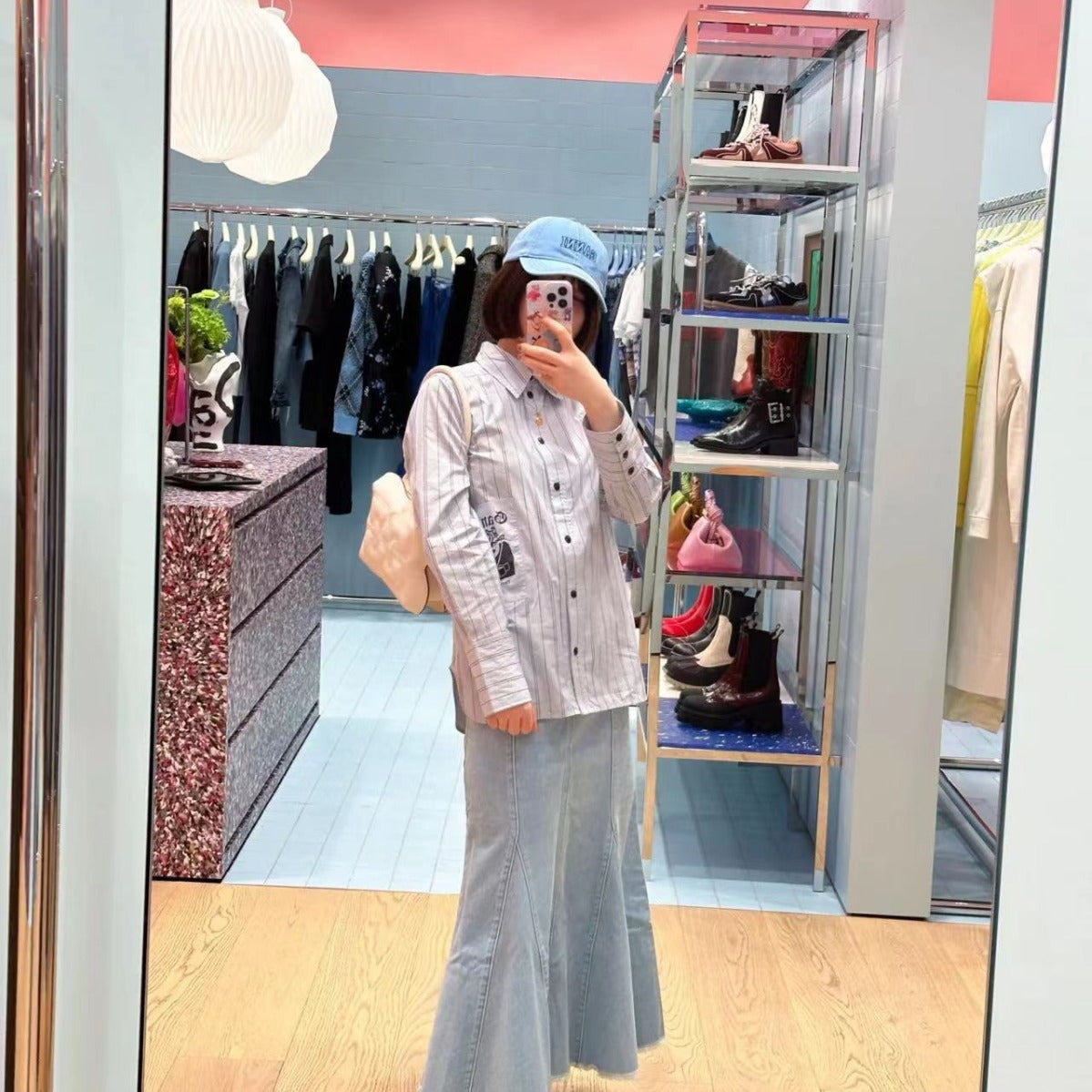 2025 Striped shirt women's thin popular new long-sleeved shirt commuting versatile summer long-sleeved shirt striped shirt retro style